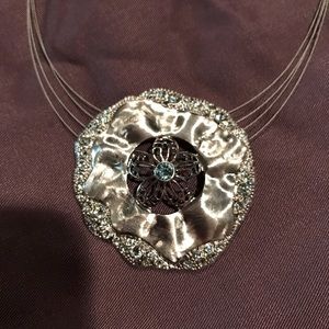 Touchstone Crystal Sand dollar pendant necklace